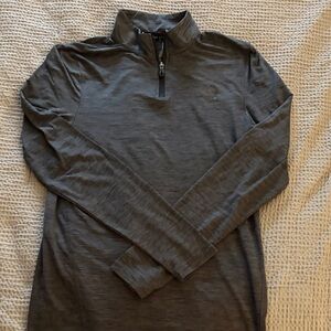 Gray Quarter-Zip Pullover